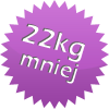 22 kg mniej